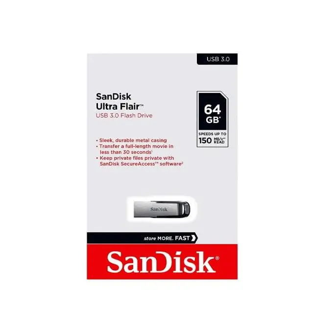Sandisk Ultra Flair Usb Flash Drive - 3.0 - 150 Mbps